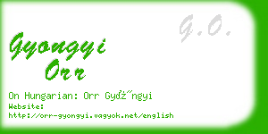 gyongyi orr business card